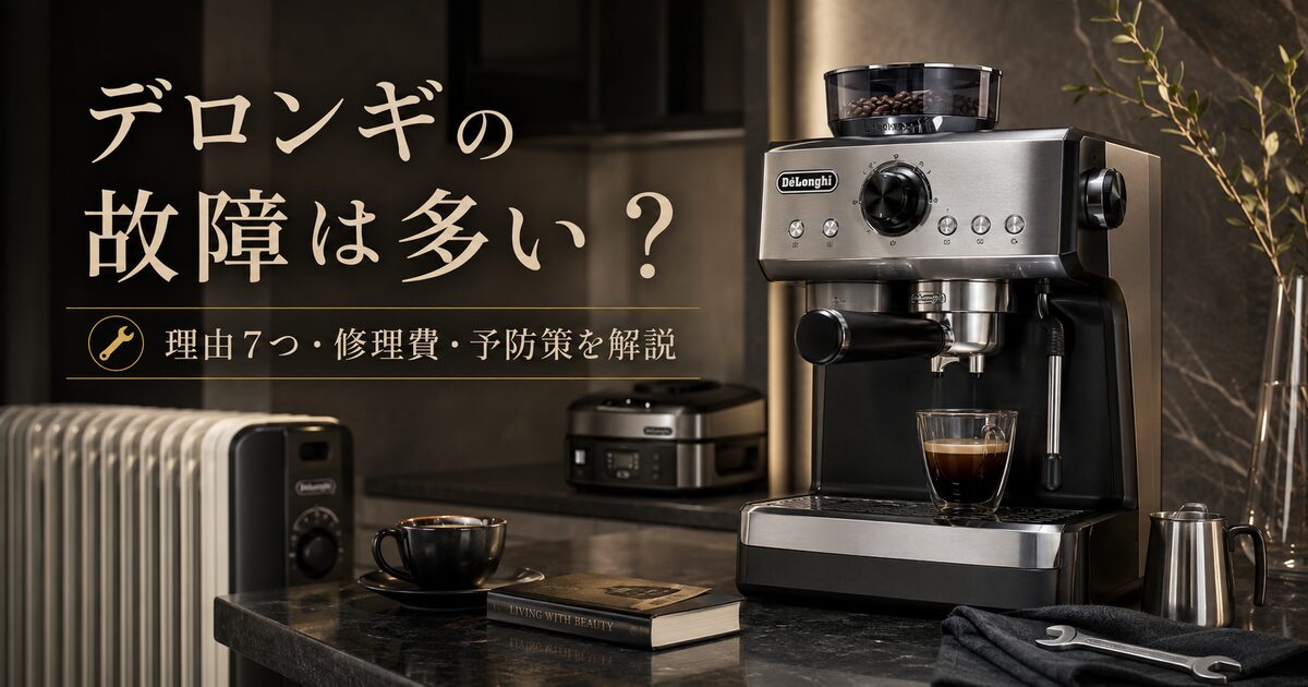 デロンギの故障は多いと感じる理由7つ｜修理費と予防策を買う前に押さえる！