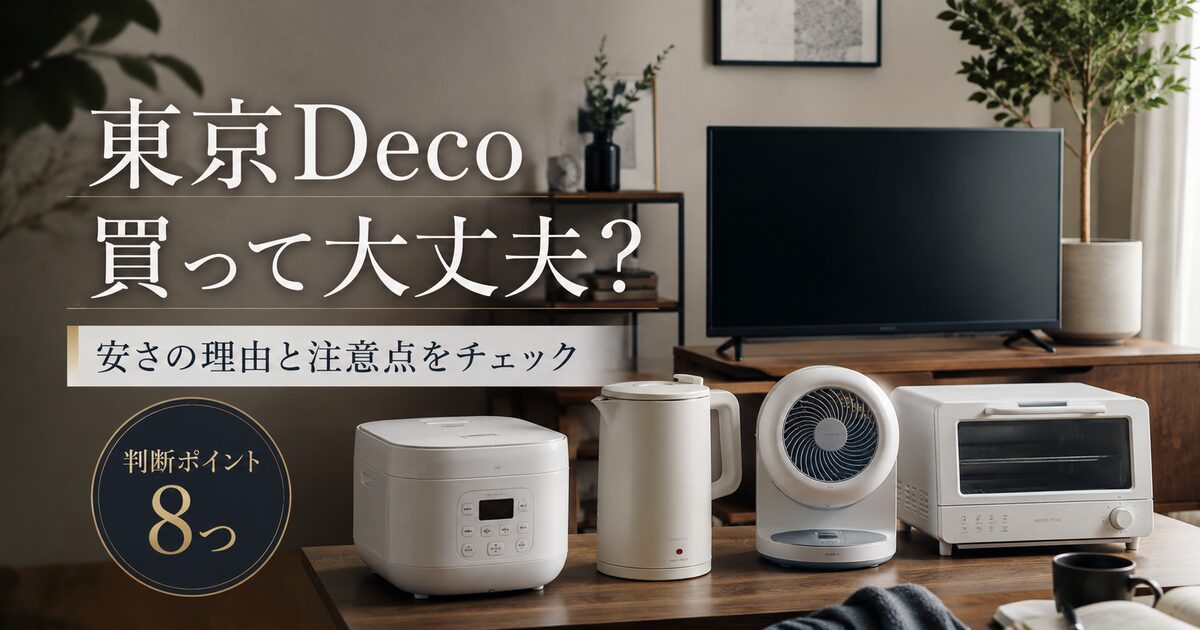 東京Decoを買って大丈夫か判断するポイント8つ｜安さの理由と注意点を知って選ぼう！